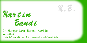 martin bandi business card